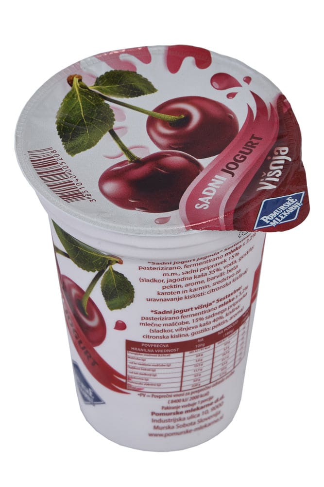 Pomurske mlekarne sadni jogurt višnja