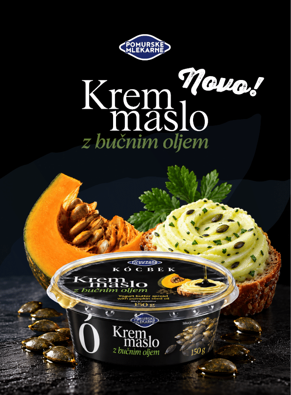 Pomurske mlekarne - Krem maslo z bučnim oljem
