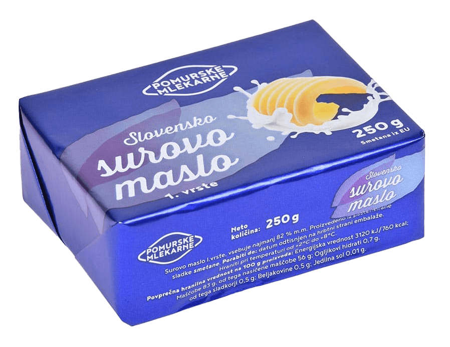 Slovenian raw butter