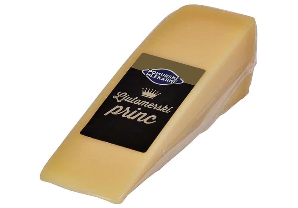 Trdi sir za ribanje Ljutomerski princ Pomurskih mlekarn v 200g pakiranju